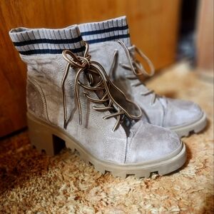 Brown Heeled Combat boots